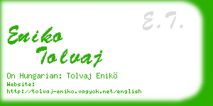 eniko tolvaj business card